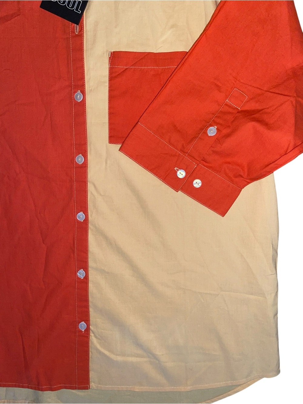 Its Now Cool X Revolve Vaca Shirt Oversized Button Up Coverup Top M NWT - Picture 7 of 7